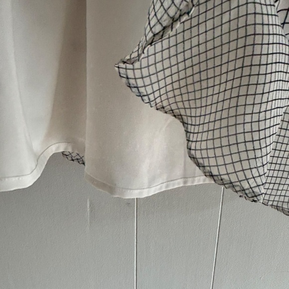 Club Monaco NWT Caluh Dress white base 100% silk 3/4 sleeve size 6 - Picture 10 of 15